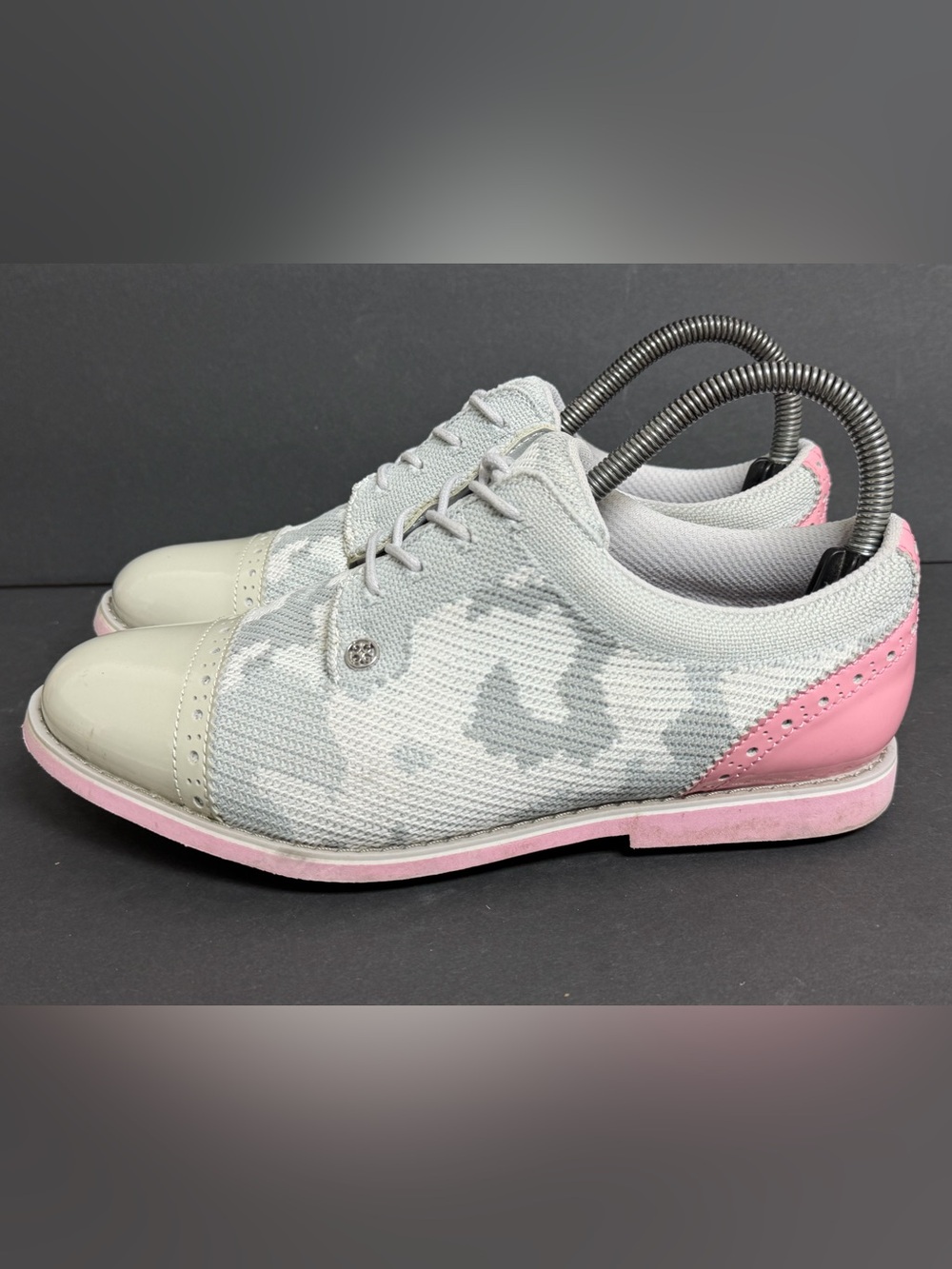 G/Fore Gallivanter Ghost CAP TOE Golf Shoes Sneaker⛳️ Ladies US 8.5 ⛳️ Camo Pink